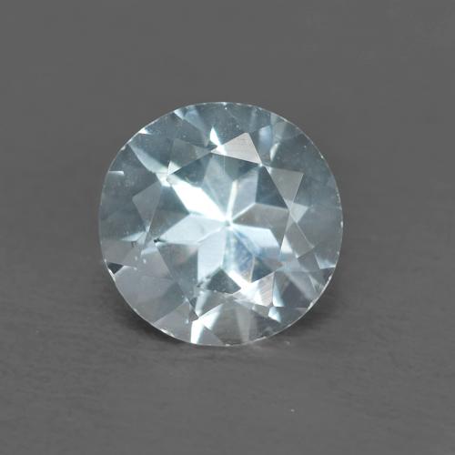 とても薄いブルー アクアマリン 宝石 - 0.5ct ラウンドファセット (ID: 627794)