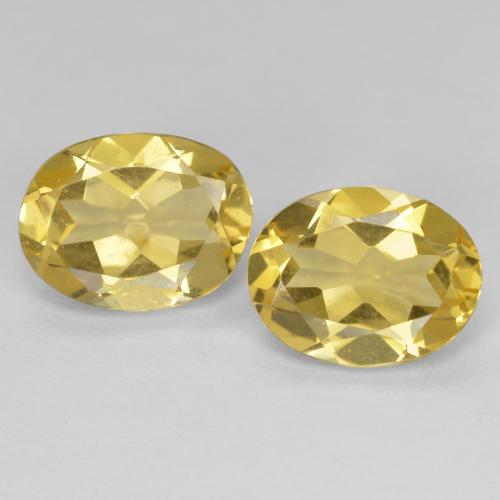 Светло-желтый Берилл Камень - 1.7ct Фасетный Овал (ID: 595285)