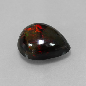 3.8 carat Pear 13.5x10.5 mm Black Black Opal Gemstone