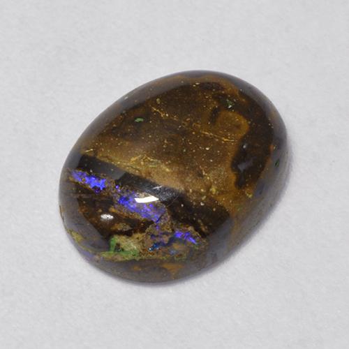 3.2 carat Oval 11.1x8.7 mm Multicolor Boulder Opal Gemstone