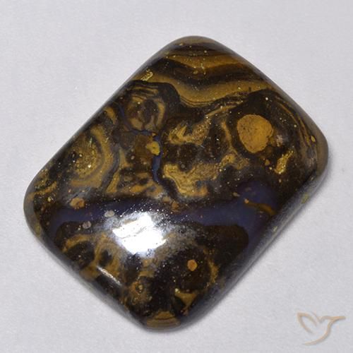 13.03ct Cushion Boulder Opal Gemstone | 19.4 x 15.2 mm | GemSelect