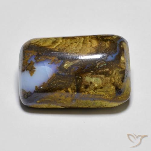 マルチカラー ボルダーオパール 宝石 - 11.4ct クッション カボション (ID: 628387)