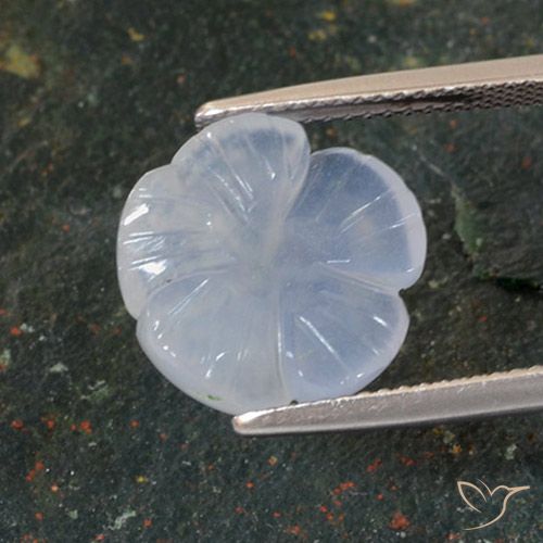 5.46ct Carved Chalcedony Gemstone | 13.5 x 13.3 mm | GemSelect