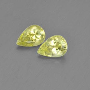 Jaune moyen Chrysobéryl gemme - 1.1ct Poire facette (ID: 366500)