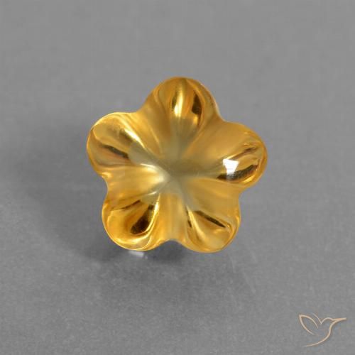 Dark Golden Citrino Gem - 1.5ct Taglio a fiore (ID: 290343)