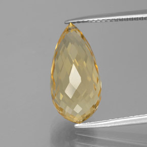 Oro Citrino Gem - 7.5ct Taglio briolette con foro (ID: 385445)
