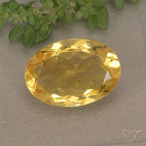 Citrine Oval Shape 13.4x11.6mm Single Piece 6.58 Carats, November Birthstone, Transparent Yellow Variety of Quartz , Faceted Gemstone(20067) deals