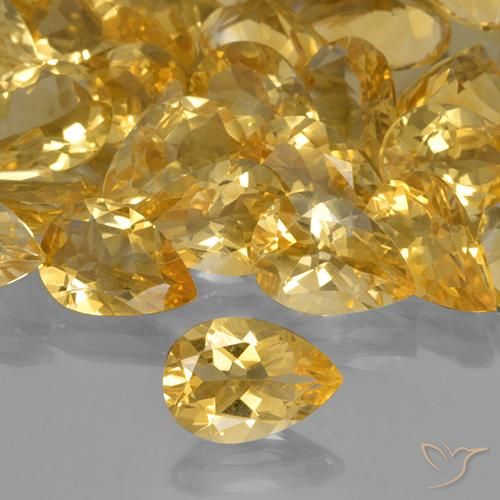 Dorato Citrino Gem - 1.6ct Sfaccettatura a pera (ID: 505842)