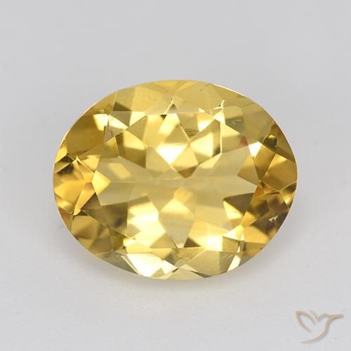 3.73 carat Yellow Citrine Gemstone | Oval loose Citrine from Brazil ...