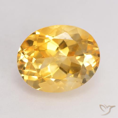 4 carat Yellow Citrine Gemstone | Oval loose Citrine from Brazil ...