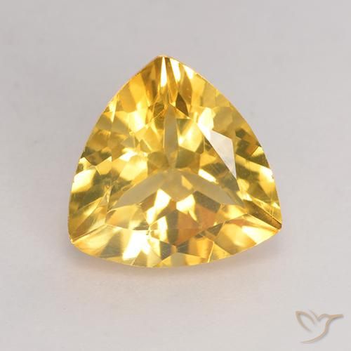 2 33 Carat Yellow Citrine Gemstone Trillion Loose Citrine From Brazil