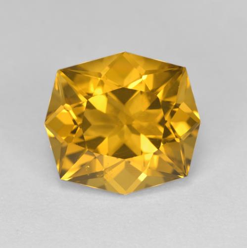 Doré brunâtre léger Citrine gemme - 4.8ct Fancy Cut (ID: 596642)