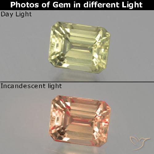 1.21 ct Octagon Cut Color-Change Diaspore, 6.4 x 5 mm From Turkey