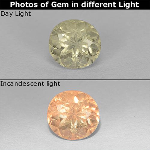 0.8ct Light Yellow Color-Change Diaspore Gem from Turkey