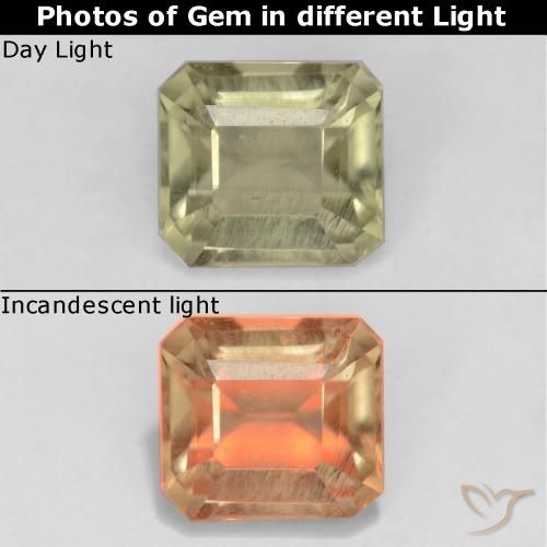 0.86ct Octagon Cut Color-Change Diaspore Gemstone | 5.3 x 5.1 mm | GemSelect