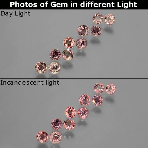 Pecan Brown Zaffiro cangiante Gem - 0.2ct Sfaccettatura rotonda (ID: 401562)