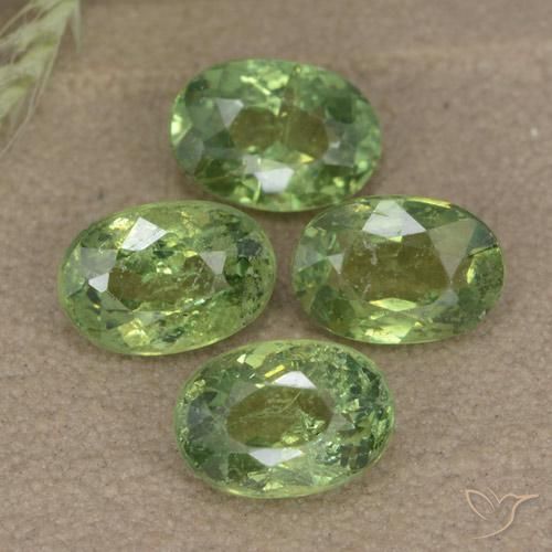 2.74 carat Oval Demantoid Garnet Gemstones, loose Certified Demantoid  Garnet from Namibia, Natural Untreated Gems, 6.1 x 4.3 mm