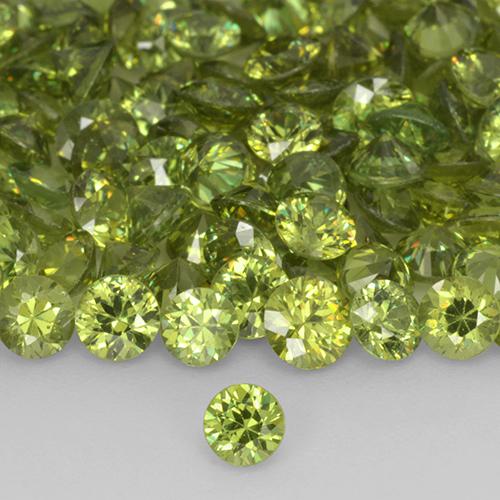 Medium Light Green 钙铁榴石 Gem - 0.2ct 钻石切割 (ID: 519036)
