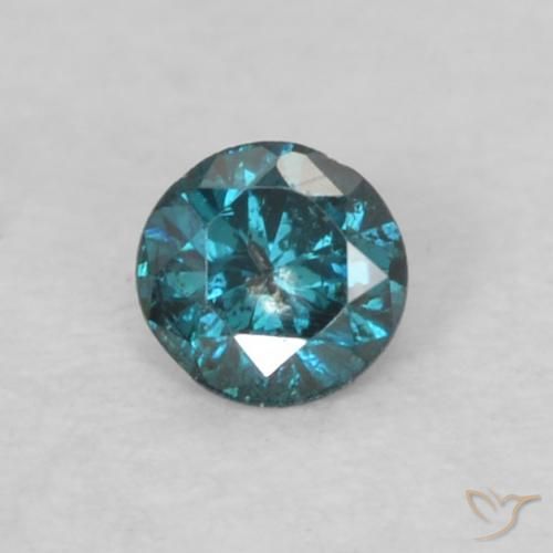 0.05ct Blue Diamond Gemstone | Diamond Cut | 2.4 mm | GemSelect