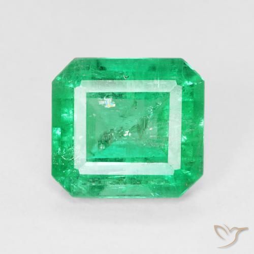 Loose 28.8 ct Octagon / Emerald Cut Green Emerald Gemstone for Sale, 19 ...