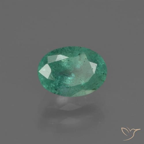 0.85 carat Oval Emerald Gemstone, loose Certified Emerald from Zambia,  Natural Gem, 7.1 x 5.1 mm