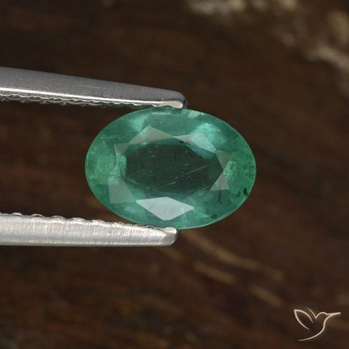 0.92 carat Oval Emerald Gemstone, loose Certified Emerald from Zambia,  Natural Gem, 7.2 x 5.1 mm