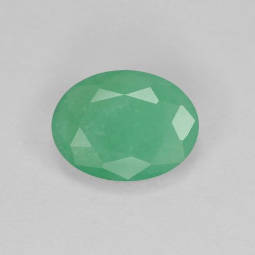 1.1 carat Oval 8.1x6.2 mm Green Emerald Gemstone