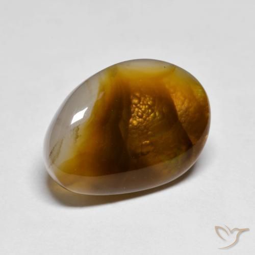 Multicolor Ágata de Fuego Gema - 7ct Cabujón Elegante (ID: 584667)