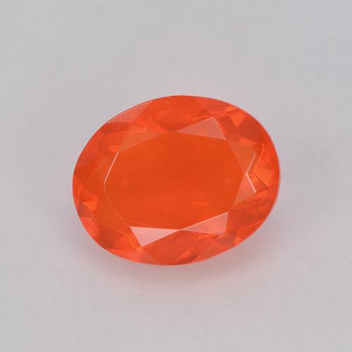 0.8 carat Oval 8.2x6.6 mm Orange Fire Opal Gemstone