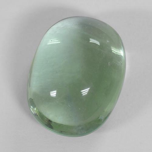 Green Fluorite 4.2 Carat Oval from India Gemstone