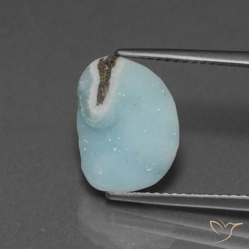 Verde azulado claro Hemimorfita Druzy Gema - 5.8ct Elegante grupo de cristal (ID: 439510)