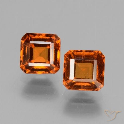 Arancione scuro Granato essonite Gem - 1.4ct Sfaccettatura ottagonale (ID: 431209)