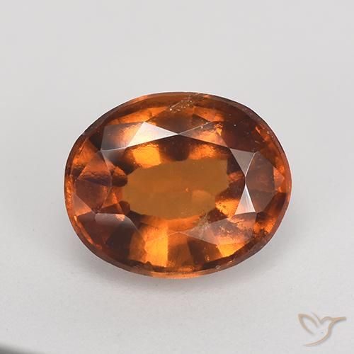 2.09 carat Orange Hessonite Garnet Gemstone | Oval loose Hessonite ...