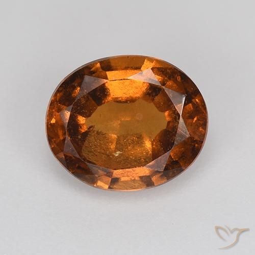 1.7 carat Orange Hessonite Garnet Gemstone | Oval loose Hessonite ...