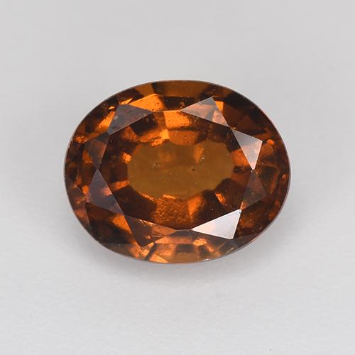 Brown Hessonite Garnet 1.8 Carat Oval from Madagascar Gemstone