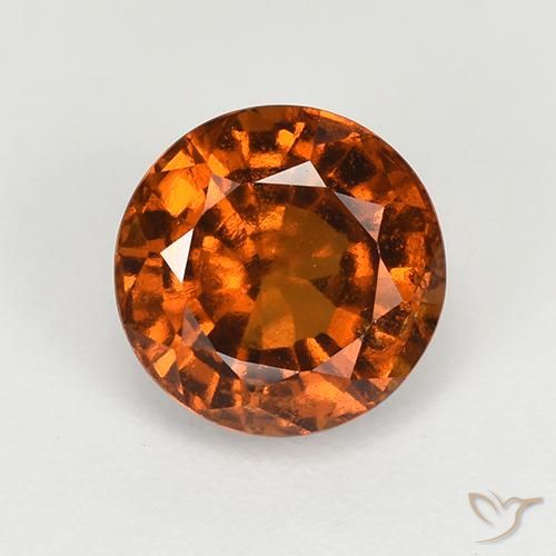 Natural Orange Hessonite Garnet Faceted 4mm Round Beads Micro Faceted  Diamond Cut Gemstone 15.5