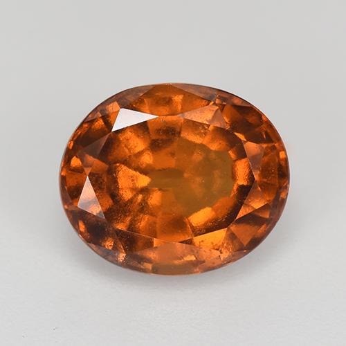 Orange Hessonite Garnet 3ct Oval from Madagascar Gemstone