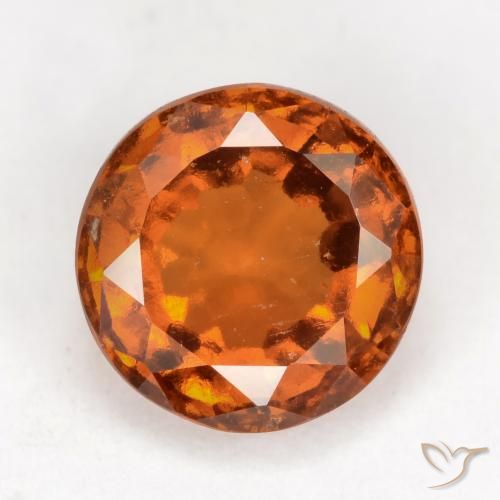 2.32 carat Orange Hessonite Garnet Gemstone | Round loose Hessonite ...