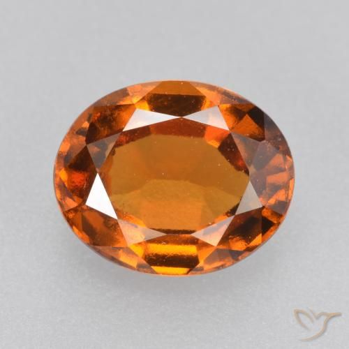 1.92ct Orange Hessonite Garnet Gemstone | Oval Cut | 8.5 x 6.9 mm ...