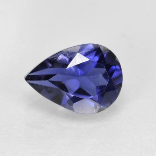 0.6 carat Pear 7x5 mm Blue Iolite Gemstone
