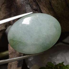 Green Jadeite 37.1 Carat Oval from Myanmar Gemstone