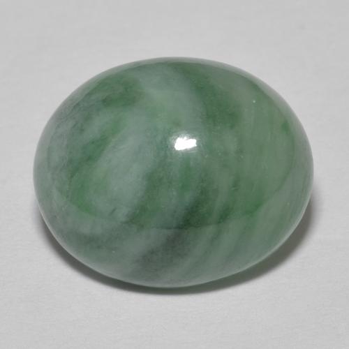 11.7 x 10mm Matching Oval Jadeite Pair - Weight 9.41ct total / avg. 4 ...