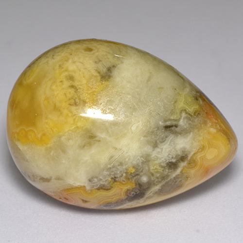 Multicolor Jasper 29.1 Carat Pear From India Gemstone