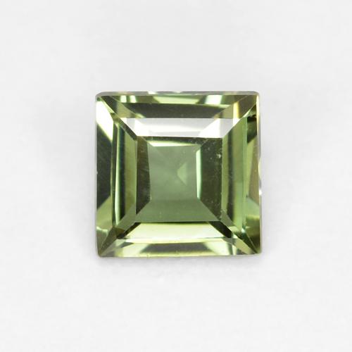 0.4 carat Square 4x4 mm Green Kornerupine Gemstone