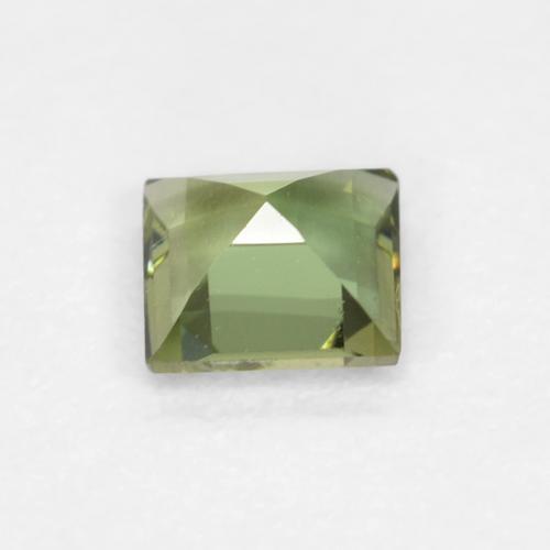 0.4 carat Square 4x4 mm Green Kornerupine Gemstone