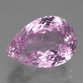 Pink Kunzite 18.2 Carat Pear from Afghanistan Gemstone