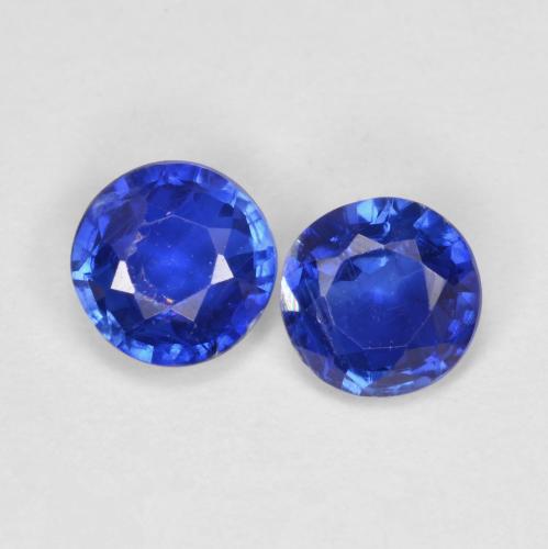 深蓝色 蓝晶石 Gem - 0.6ct 圆形切面 (ID: 615249)