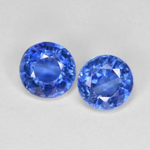 Deep Azure Blue Kyanite Gem - 1ct Round Facet (ID: 620762)