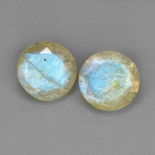 Multicolor Labradorite Gem - 0.8ct Round Facet (ID: 611896)