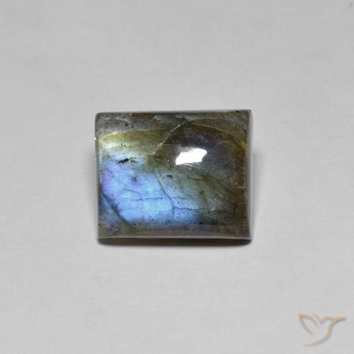 Multicolore Labradorite Gem - 6.7ct Cabochon a baguette (ID: 630747)